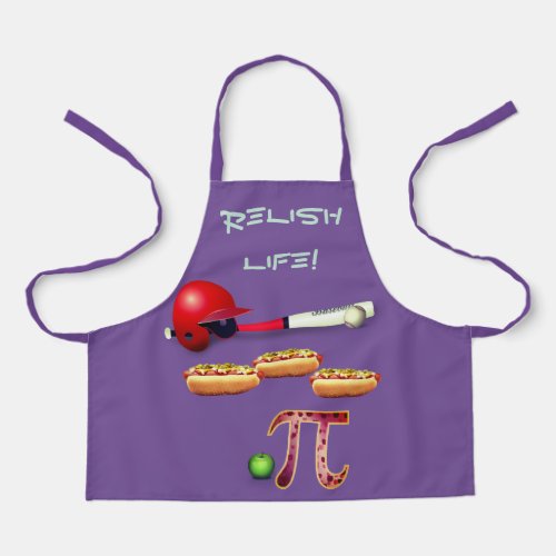 Fun Barbeque Baseball Hotdogs Appie Pie Apron