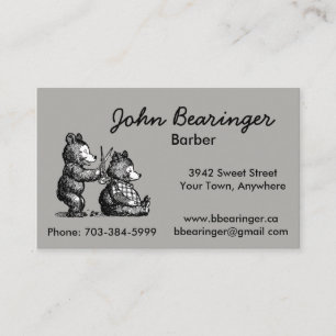 Fun Barber Business Card - Ready to Customize