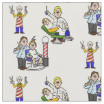 Fun Barbers Fabric Material