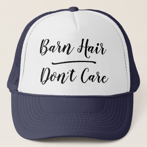 Fun Barn Hair Dont Care Farm Equestrian Horse Trucker Hat