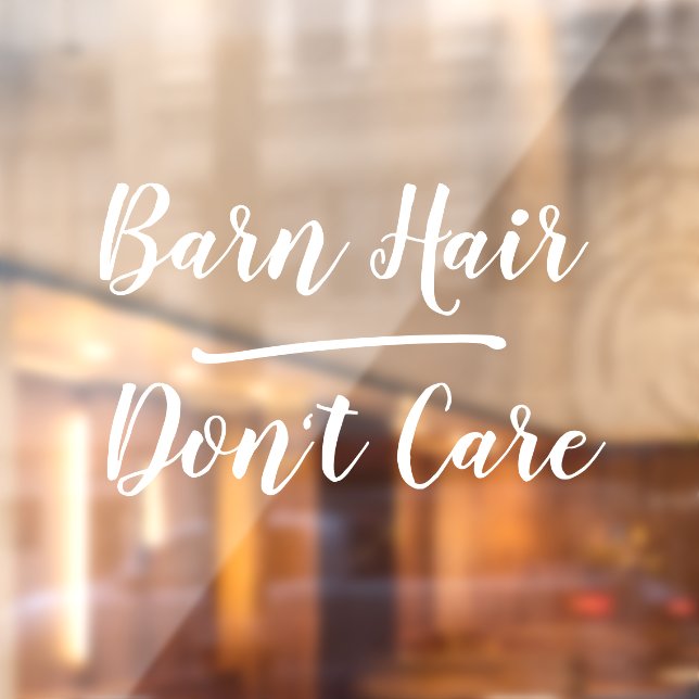 Fun Barn Hair Don't Care Ranch Farm Country Horse  Window Cling (Sheet 2)