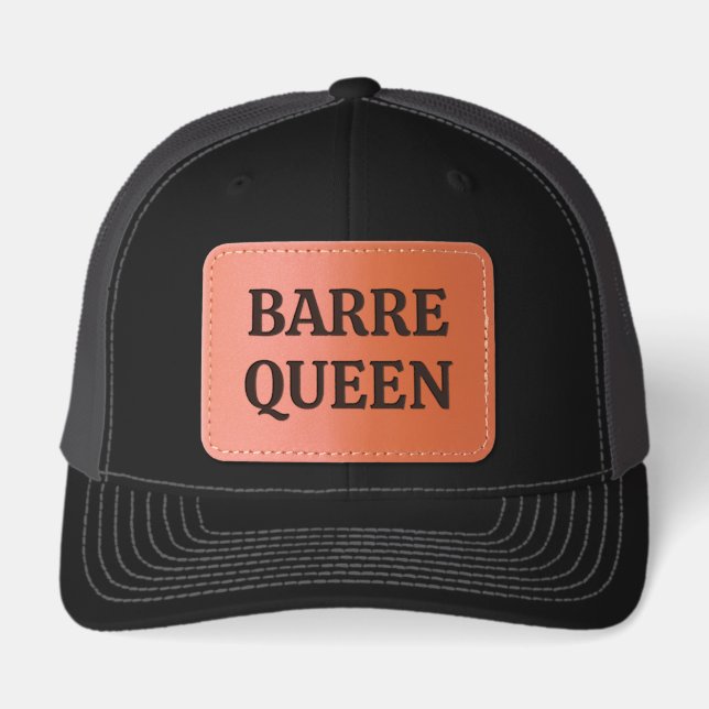 Fun Barre Studio Instructor Gift Swag Motivational Leather Patch Hat (Front)