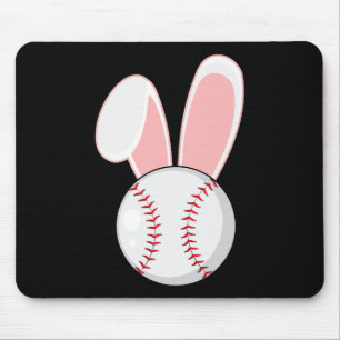 Fun Baseball Bunny Easter Kids Boys Toddler Mouse Pad