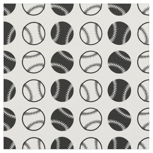 Fun Baseballs Sports Pattern Baseball Themed Fabric