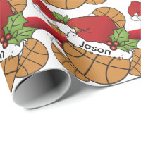 Fun Basketball Christmas | DIY Name Wrapping Paper