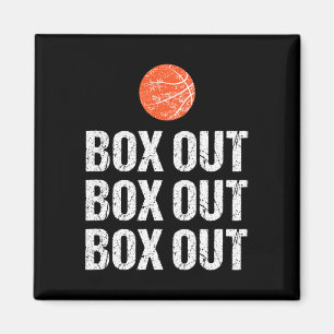 Fun Basketball Coach Box Out Quote Grunge Graphic Magnet