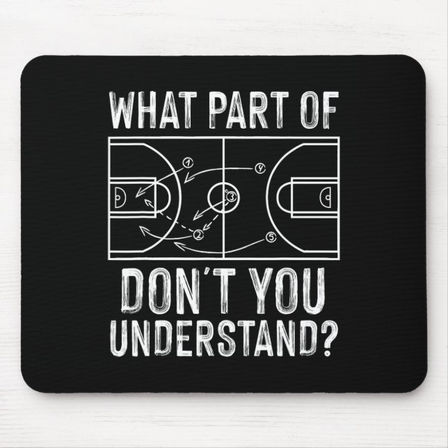 Fun Basketball Coach Design Men Women Ball Game Tr Mouse Pad (Front)