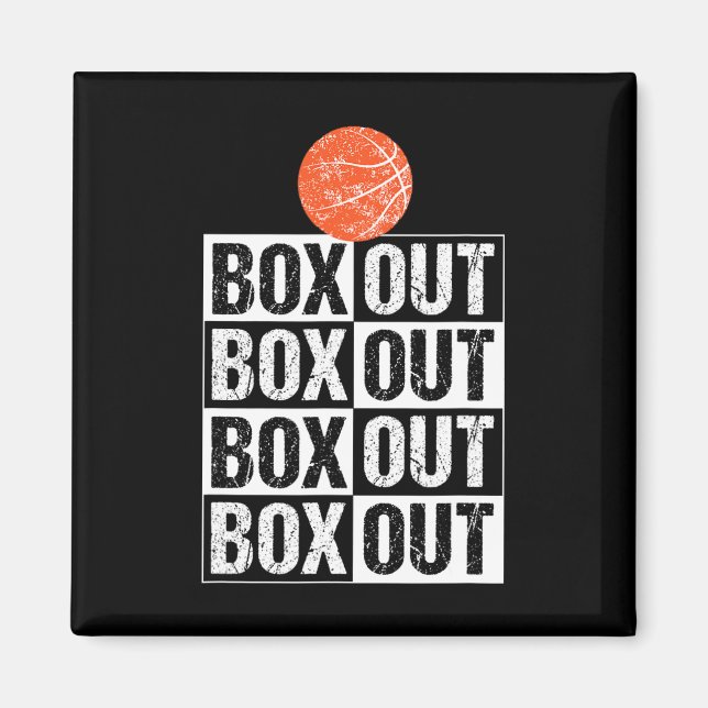 Fun Basketball Coach  Gift Box Out Saying Magnet (Front)