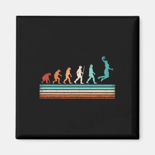 Fun Basketball Evolution Retro Basketball Player  Magnet