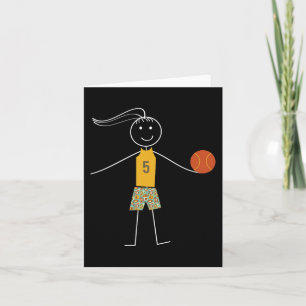 Fun  Basketball Girls Basketball Player  Card