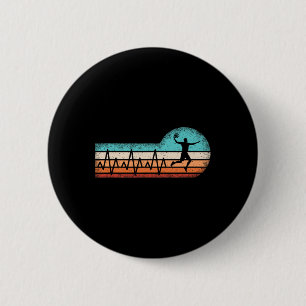 Fun Basketball Heartbeat Basket Ball Player  Button