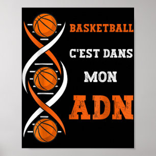 Fun Basketball Its In My Dna Basketball Poster
