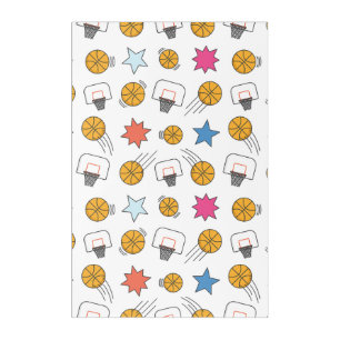 Fun basketball pattern acrylic print