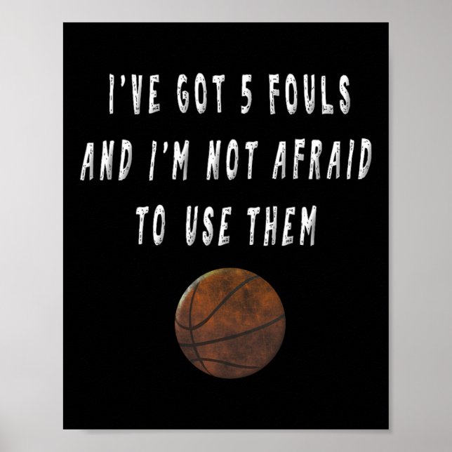 Fun Basketball Player  Trash Talking Tees Coach Gi Poster (Front)