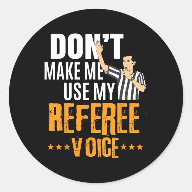 Fun Basketball Ref Hoops - Basketball Referee  Classic Round Sticker (Front)