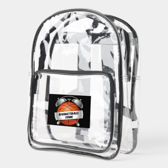 Fun Basketball sports fun  Clear Backpack (Left)