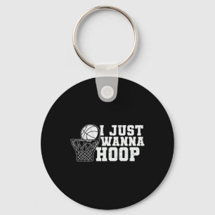 Fun Basketball Tee Quote Sayings Graphic Keychain