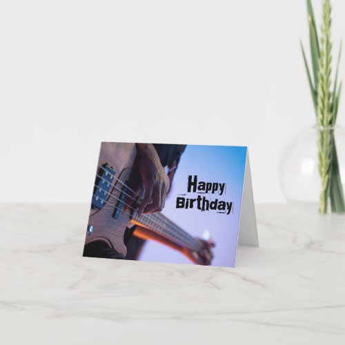 Fun Bassist Bass Guitar Player Musician Birthday Card