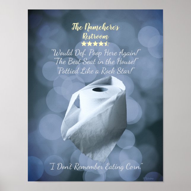 Fun Bathroom Signs, Wall Art (Front)