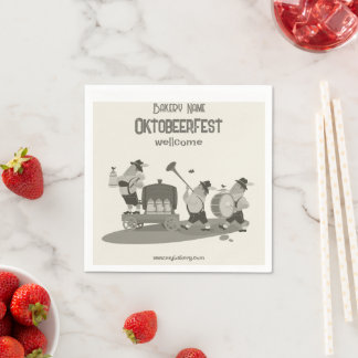 fun Bavarian Musician invite to Oktoberf Favor Napkins