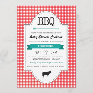 Fun BBQ Baby Shower Invite