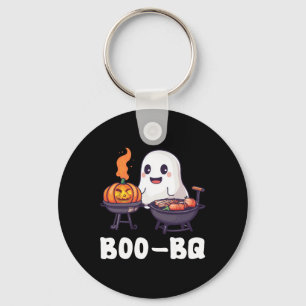 Fun Bbq Rbecue Boo Ghost Halloween Matching Costum Keychain