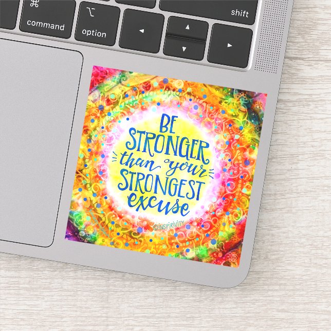 Fun Be Strong Motivational Inspirivity Trendy Sticker (Detail)