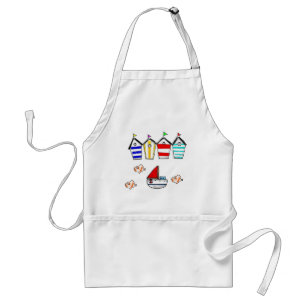 fun beach house & sea boat adult apron