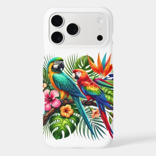 Fun beach parrot lovers Case-Mate iPhone case (Back)