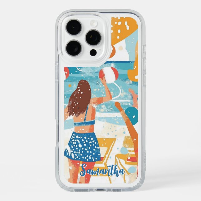 Fun Beach Party Illustration Speck iPhone Case (Front)