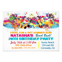 beach party invitations