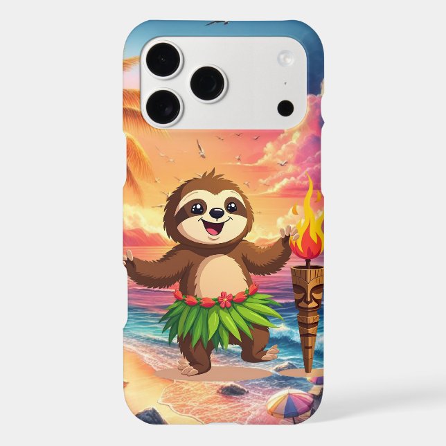 Fun beach surfing sloth  Case-Mate iPhone case (Back)