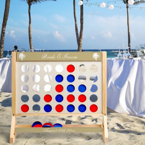 Fun beach wedding game personalized jumbo size fast four