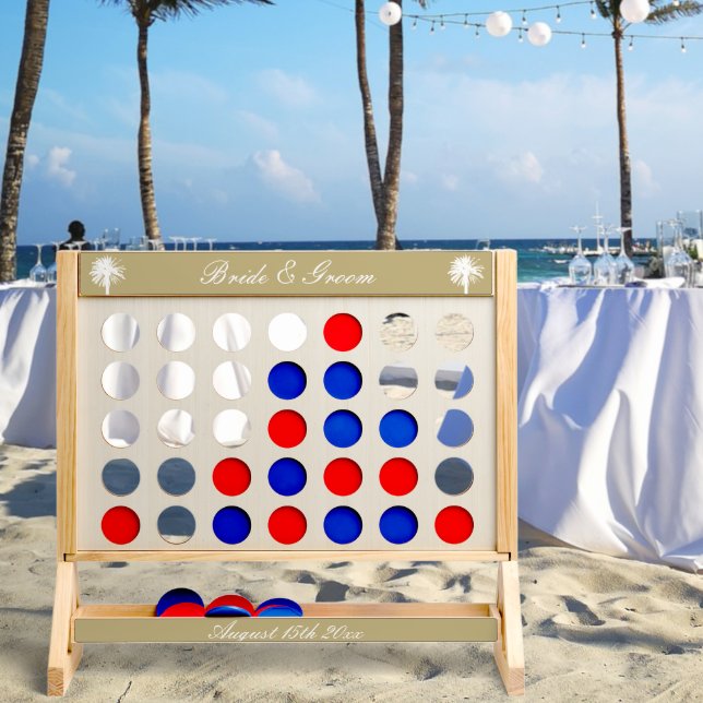 Fun beach wedding game personalized jumbo size fast four (Wedding)