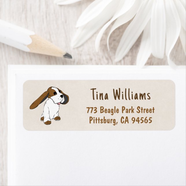 Fun Beagle Dog Return Address Labels (Insitu)