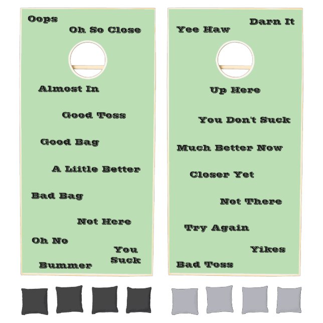 Fun Bean Bag Toss Game Quotes (Set)