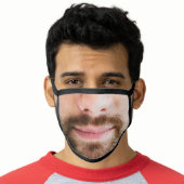 Fun Beard Man Bearded Face Photo Face Mask (Worn Him)
