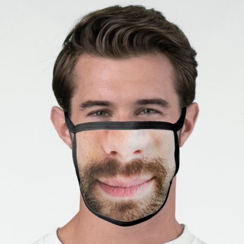 Fun Beard Man Bearded Face Photo Face Mask