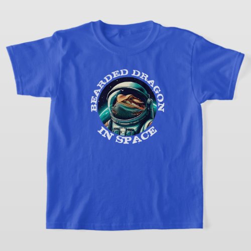 Fun Bearded Dragon in Space T_Shirt