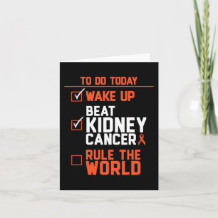 Fun Beat Kidney Cancer Rule the World Survivor Quo Card