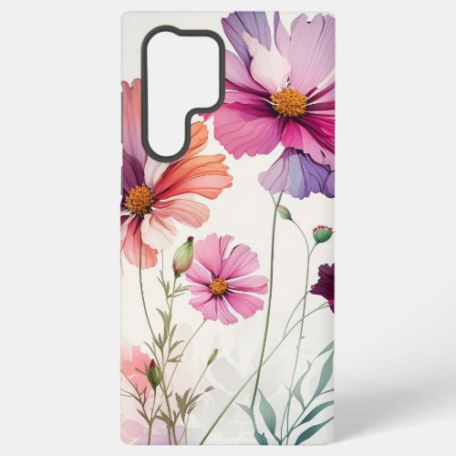 Fun Beautiful Cosmos Garden Flowers Floral Samsung Galaxy S22 Ultra Case