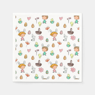 Fun Beautiful Easter Egg Hunt Party Napkins