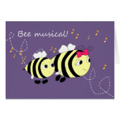 Fun Bee Animal Music Card (Front Horizontal)