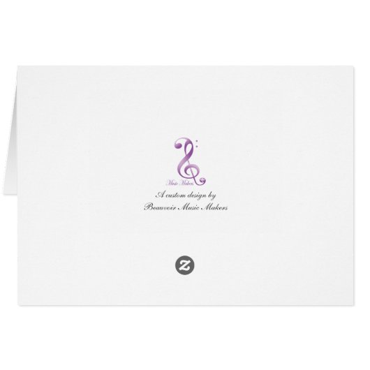 Fun Bee Animal Music Card (Back Horizontal)