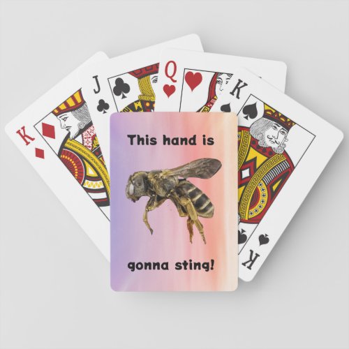 Fun Bee Cards Hand is Gonna Sting