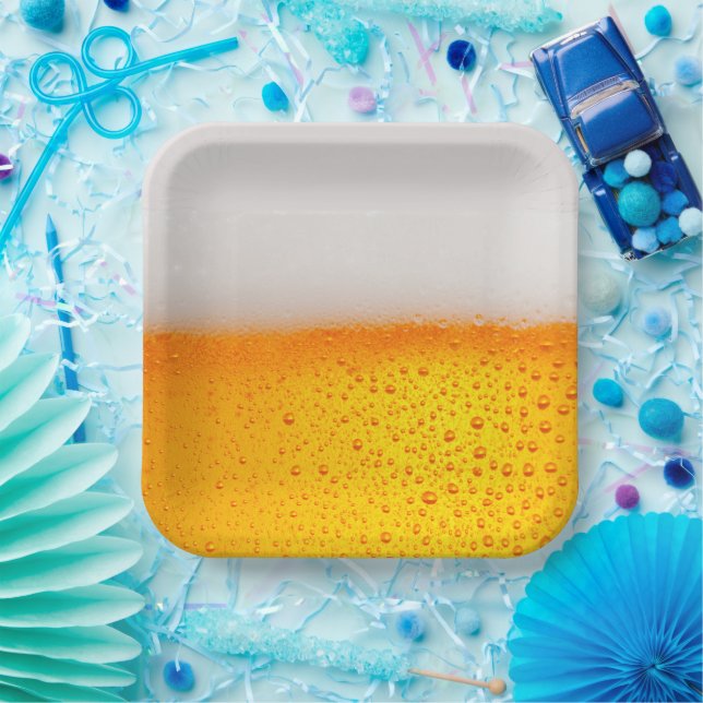  Fun Beer Brewery drinking happy hour Party Paper Plates (Party)