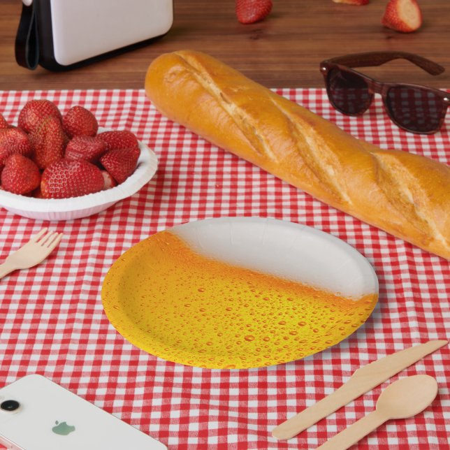  Fun Beer Brewery drinking happy hour Party Paper Plates (Picnic)