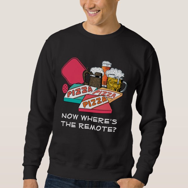 Fun Beer Pizza PICKLEBALL Lover Sweatshirt (Front)