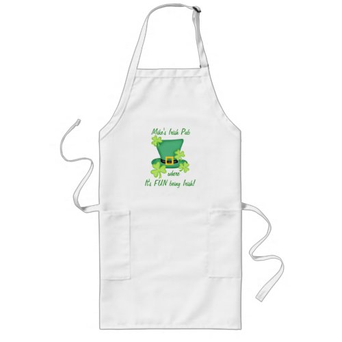 Fun Being Irish Restaurant Pub Custom Business Long Apron