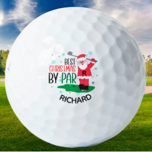 Funny Santa Claus golf gift for Merry Christmas Golf Balls, Zazzle